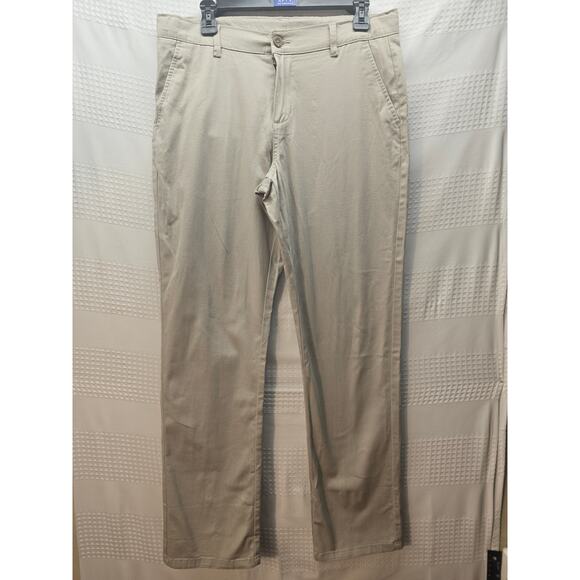 IZOD Pants Boys Size 20 Husky Khaki Chino Uniform Pockets Stretch Soft HOLE 7458 - Picture 1 of 9
